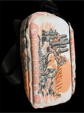 Peach Desert Illustration Crossbody Bag